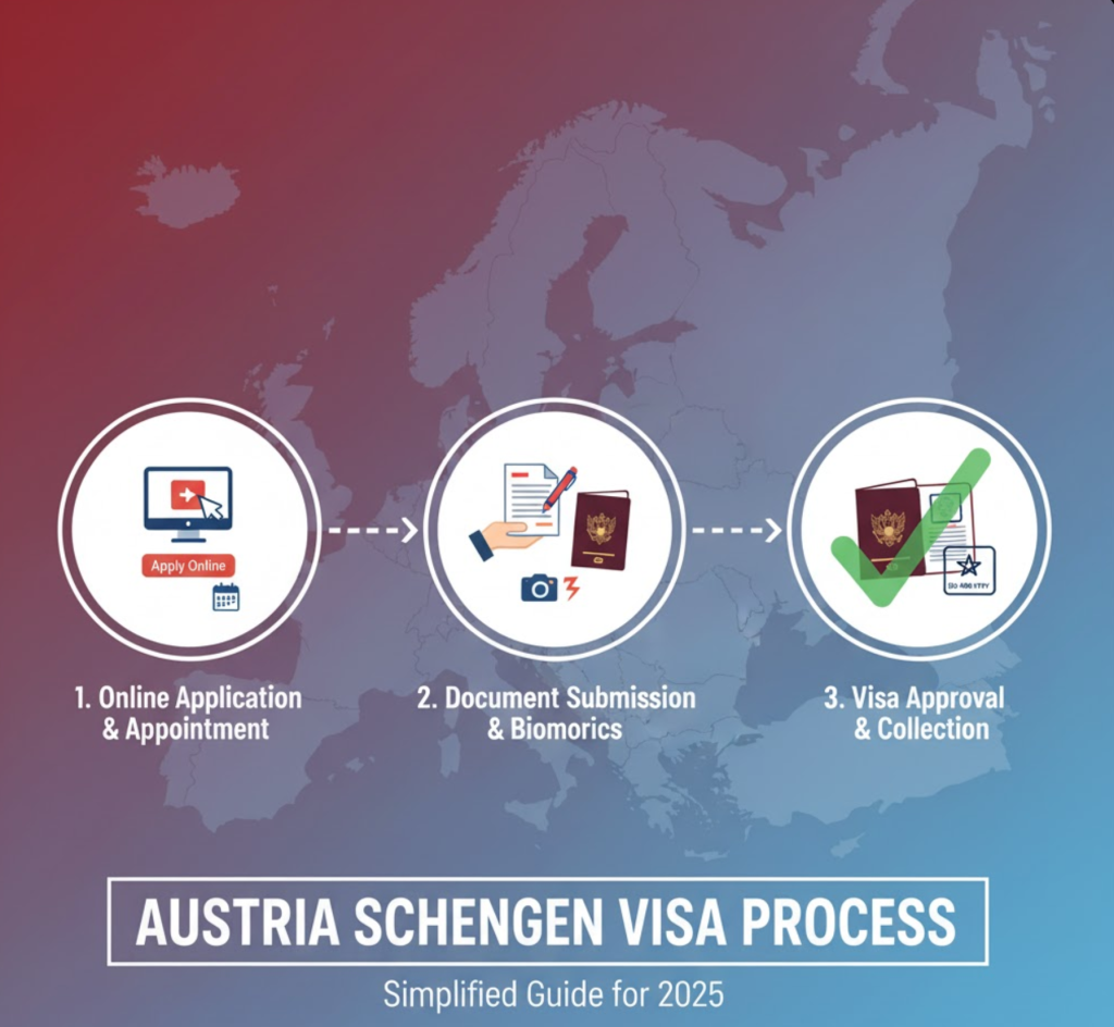 Austria Schengen visa guide 
appointment booking online